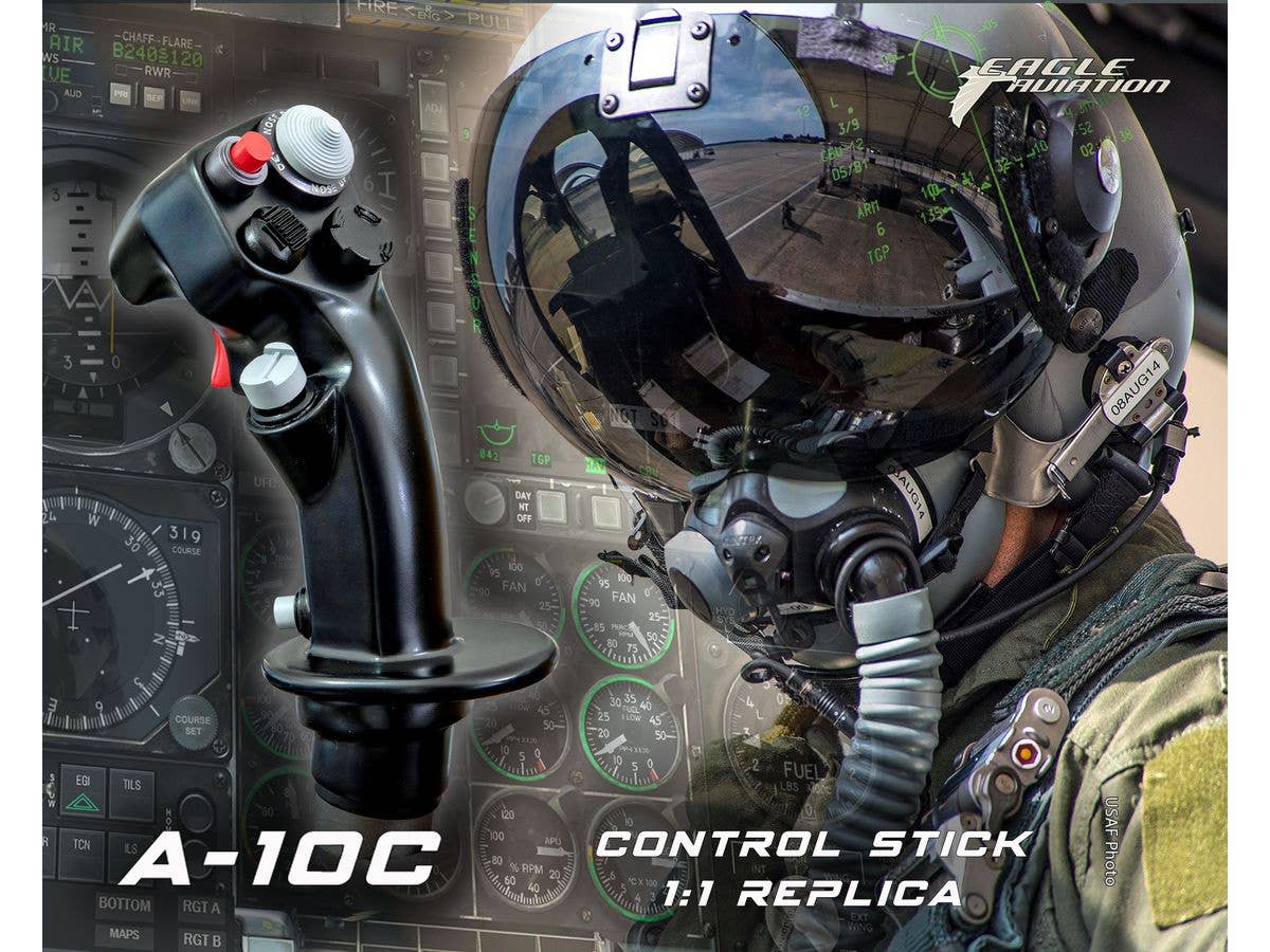 1/1 A-10C ウォートホッグ 攻撃機レプリカ操縦桿グリップ タイプA 第23航空団 フライングタイガーズ (レジン製完成品)