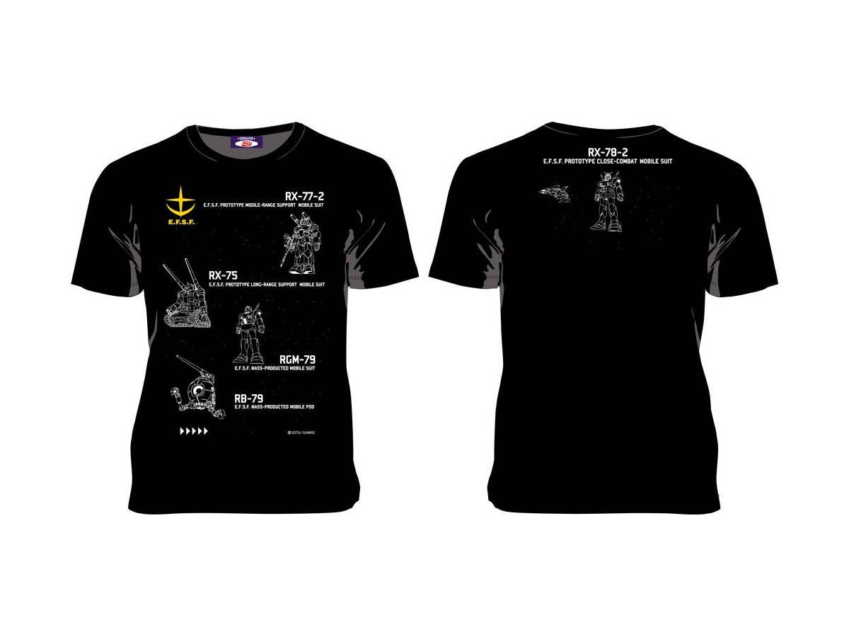 機動戦士ガンダム x October Beast 連邦全モビルスーツ Tシャツ(M)