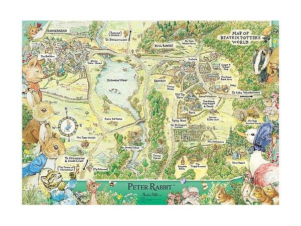 ジグソーパズル: マップ オブ ビアトリクス･ポターズ ワールド 500ピース (53 x 38cm)
