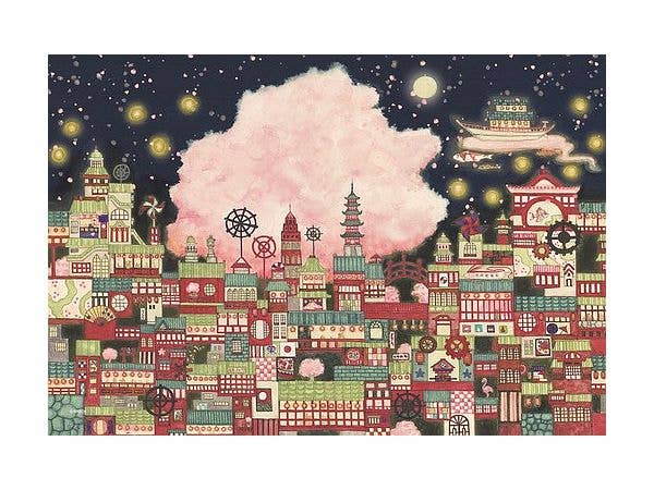 ジグソーパズル: 夜桜幻楼 1053SSP (26 x 38cm)