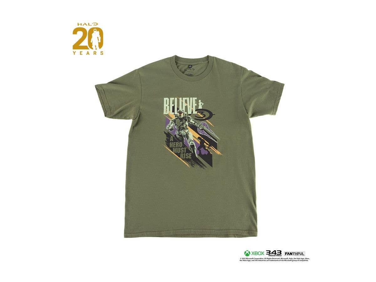 HALOシリーズ 20周年 Tシャツ (アーミーグリーン) S