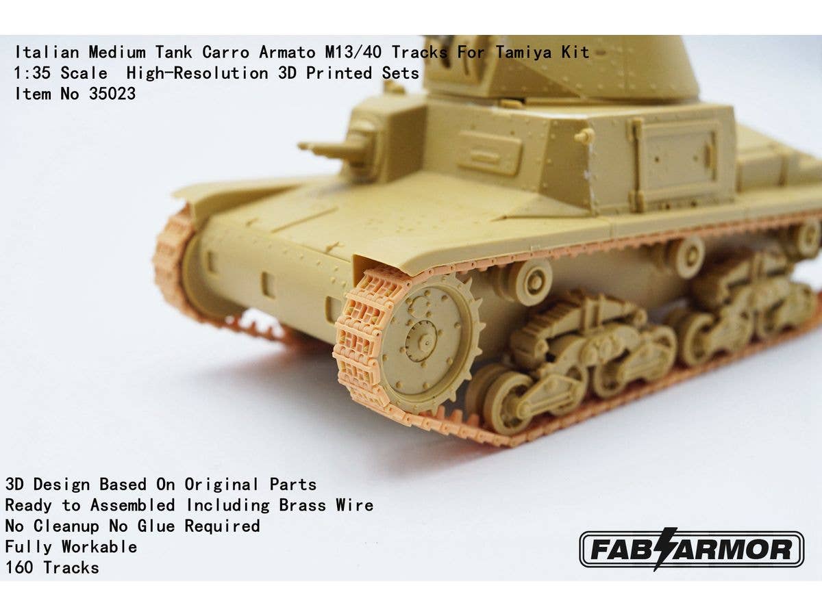 1/35 イタリア カルロ・アルマートM13/40中戦車用可動式履帯セット (タミヤ用)