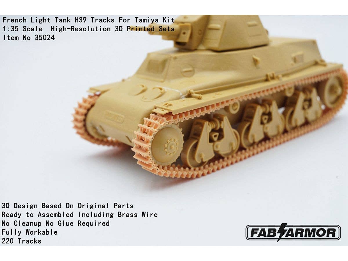 1/35 フランス H39 軽戦車用可動式履帯セット (タミヤ用)