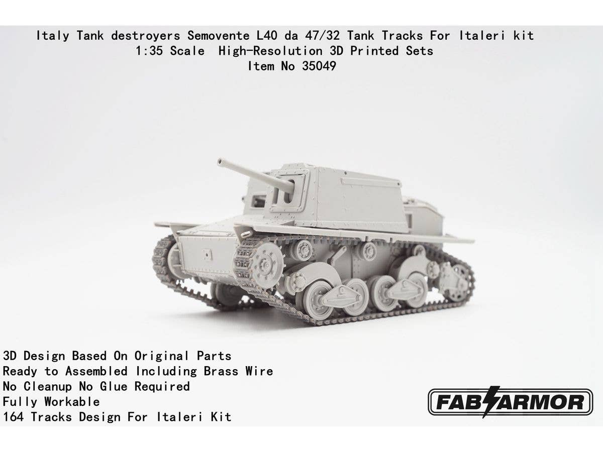 1/35 イタリア軍 セモヴェンテ L40da 47/32 駆逐戦車用可動式履帯セット (イタレリ用)