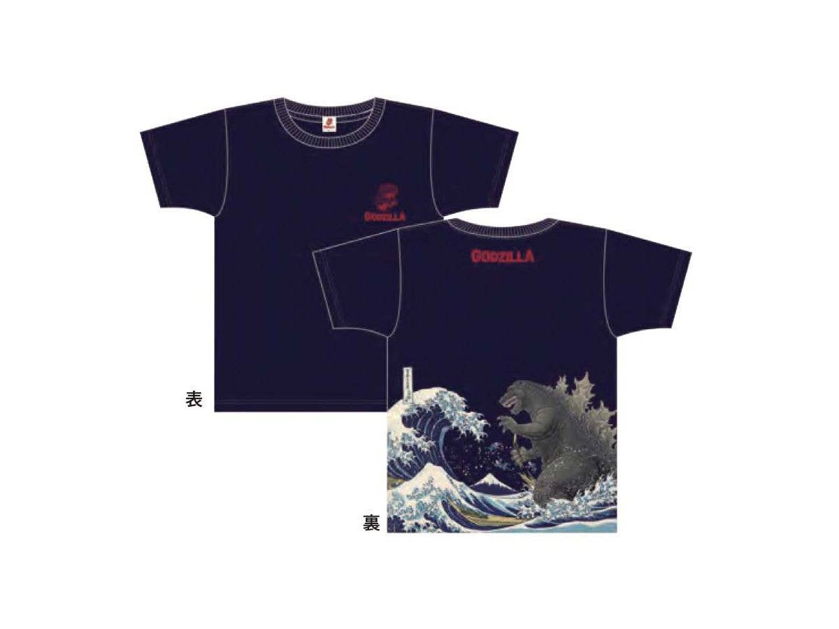 ゴジラ: 抜染キッズTシャツ 富嶽三十六景大怪獣ノ図 NV 130