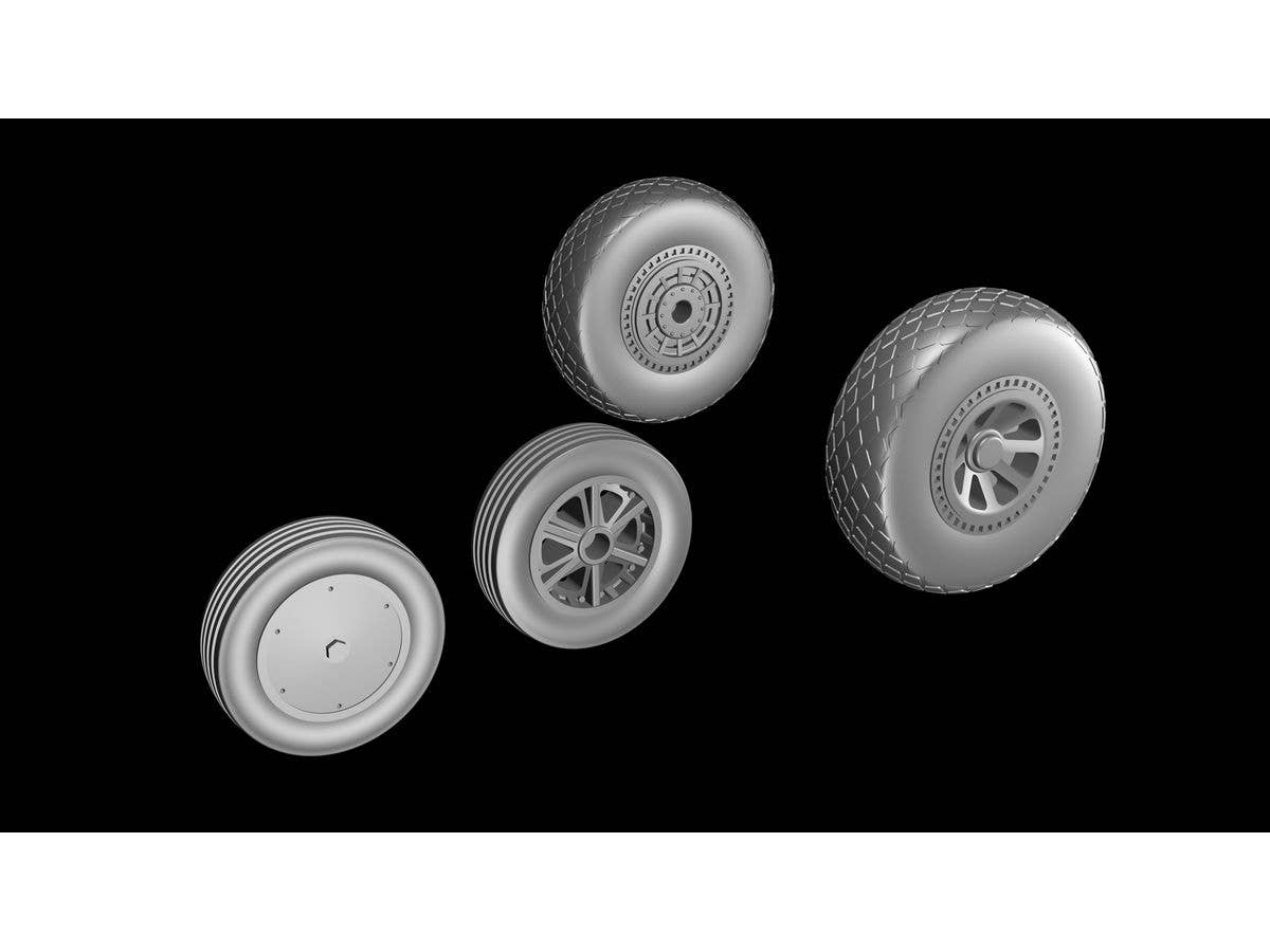 1/72 F7Fタイガーキャット ホイールセット (ダイアモンドトレッド) (フライ用)
