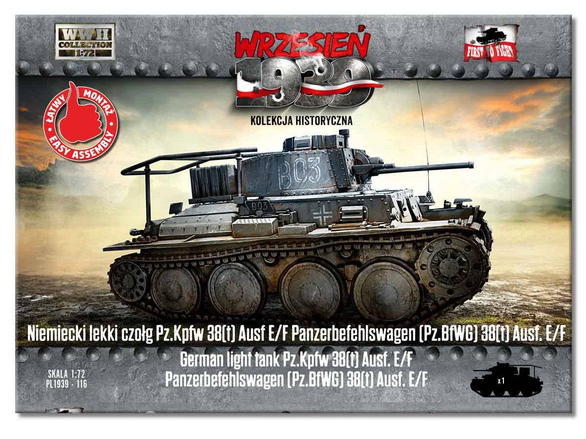 1/72 独・Pz.kpfw.38(t) Ausf.E/F 軽戦車/Pz.BfWG.38(t)指揮戦車