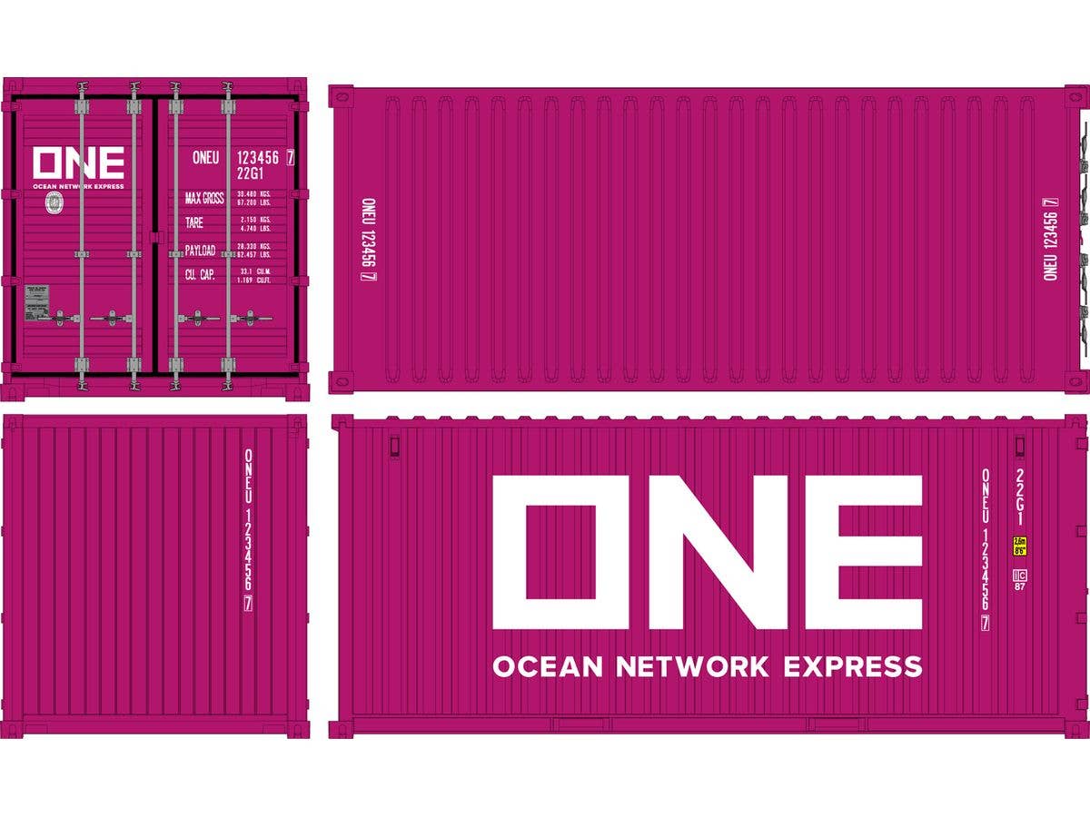 1/24 20ft ドライコンテナタイプ ONE(マゼンタ)