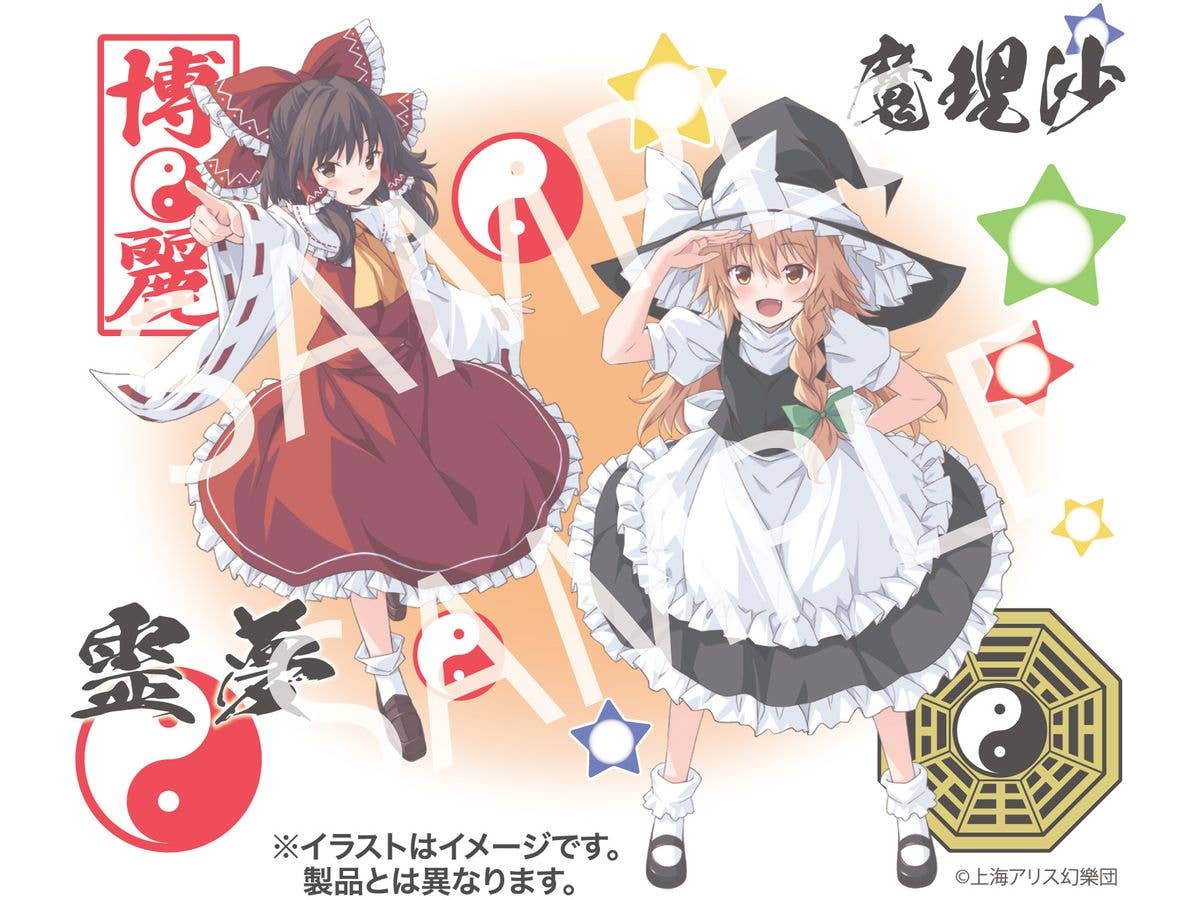 東方Project 博麗 霊夢/霧雨 魔理沙 汎用キャラクターデカール