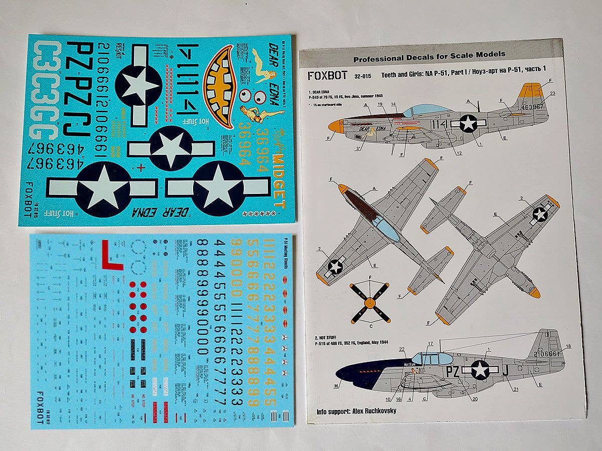 1/32 P-51 マスタング ノーズアート パート1 w/データステンシルデカール