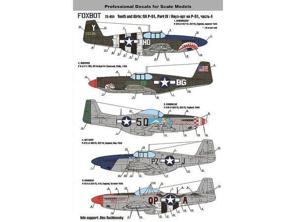 1/72 P-51 マスタング ノーズアート パート4w/データステンシルデカール