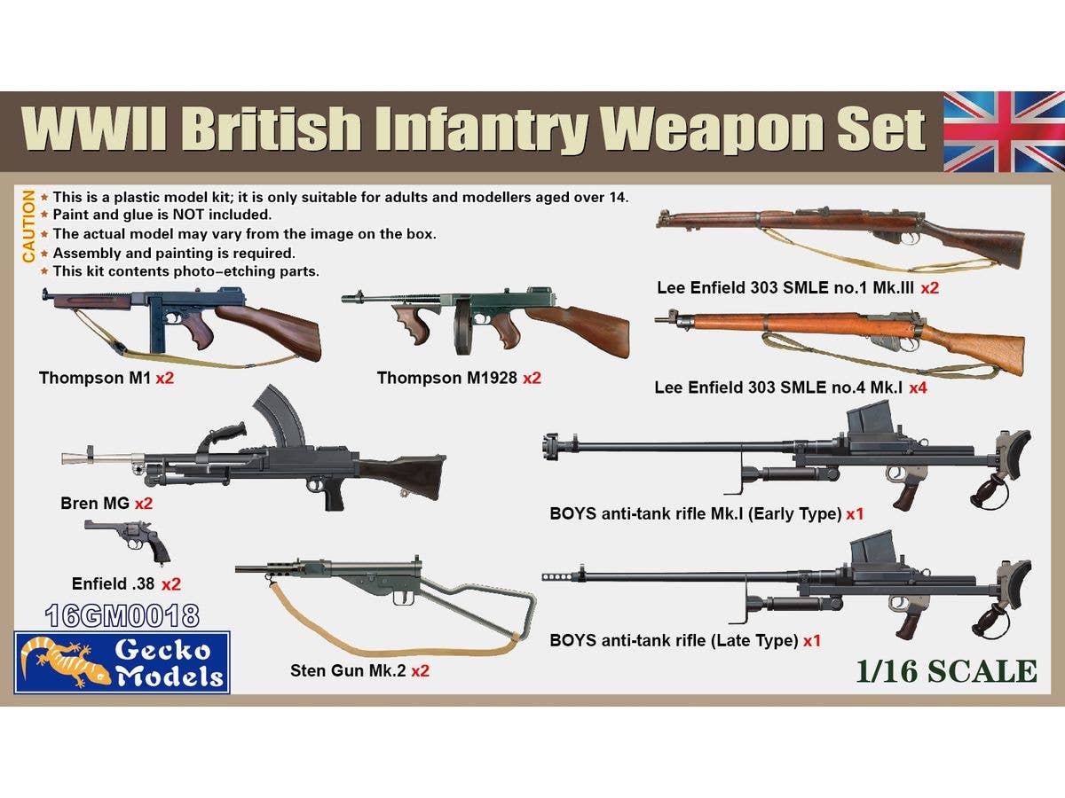 1/16 イギリス軍 歩兵用小火器セット