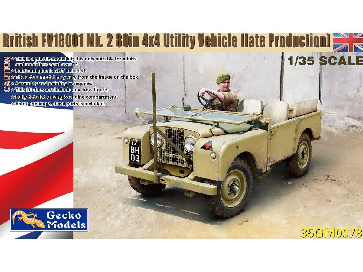 1/35 英国陸軍 FV18001 マークII 80in 4x4 ユーティリティビークル w/キャンバストップ (後期型)