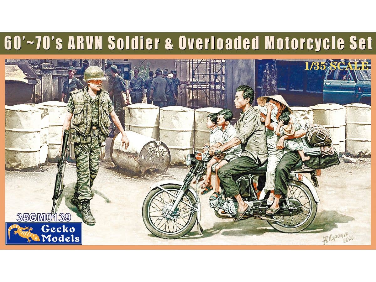 1/35 ARVN (ベトナム共和国陸軍) 兵 & 定員オーバー バイク60年代-70年代