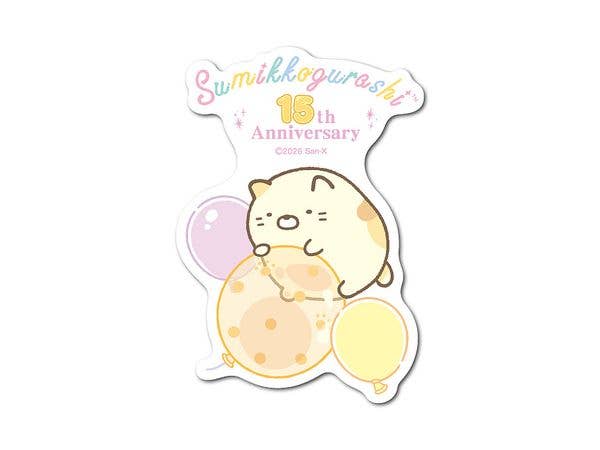 SU15-04 すみっコぐらし 15周年ダイカットステッカー ねこ