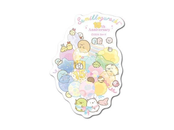 SU15-06 すみっコぐらし 15周年ダイカットステッカー 記念アート 01