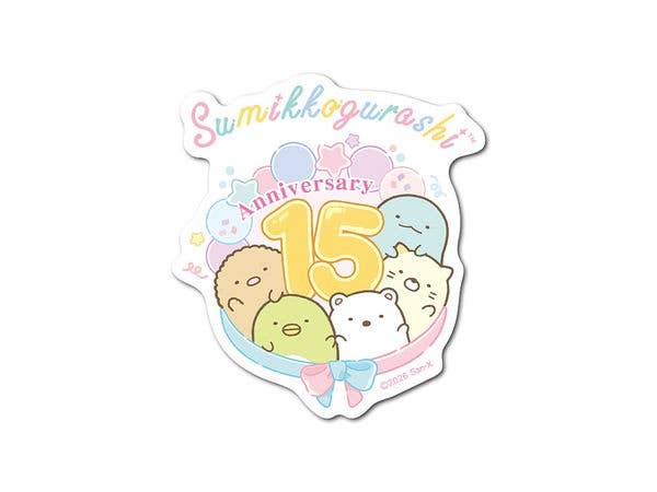 SU15-07 すみっコぐらし 15周年ダイカットステッカー 記念アート 02