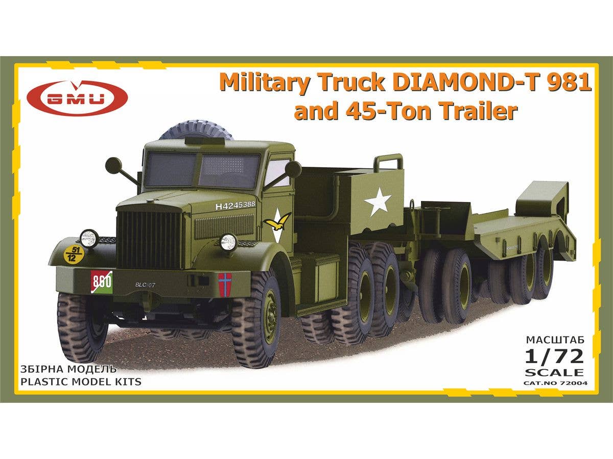 1/72 ダイアモンド-T 981戦車運搬車 w/45トン トレーラー