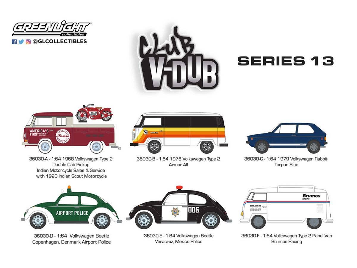 1/64 GreenLight Club Vee-Dub Series 13 1Box 6pcs