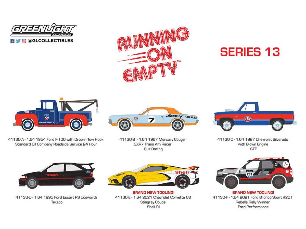 1/64 GreenLight Running on Empty Series 13 1Box 6pcs
