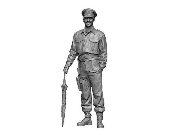 1/35 WWII イギリス 傘を持つ将校