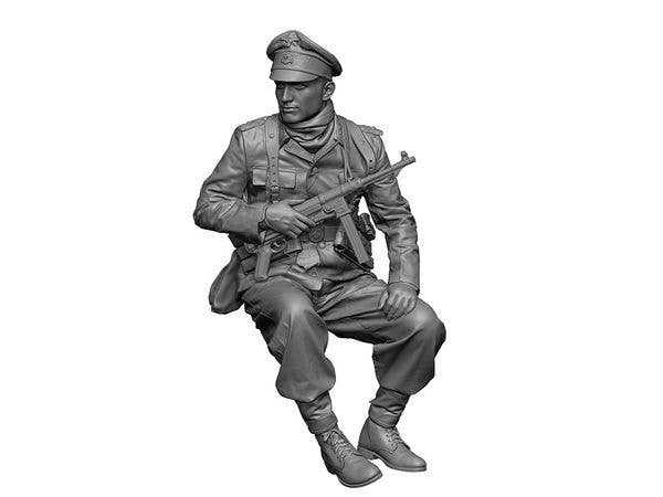 1/48 WWII ドイツ 待機中の武装親衛隊指揮官