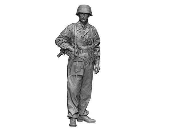 1/48 WWII ドイツ 武装親衛隊 MP40を持つ将校 ノルマンディー