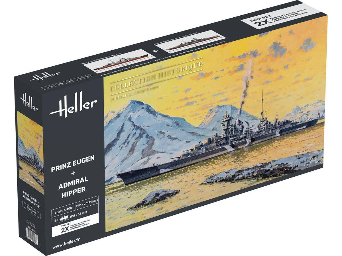 1/400 WW.II ドイツ軍 重巡洋艦 プリンツ・オイゲン & アドミラル・ヒッパー 2艦セット