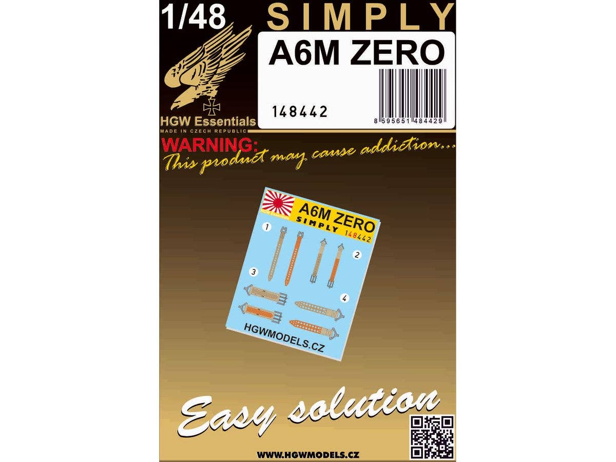1/48 A6M 零戦 シートベルト3Dデカール(2機分入)