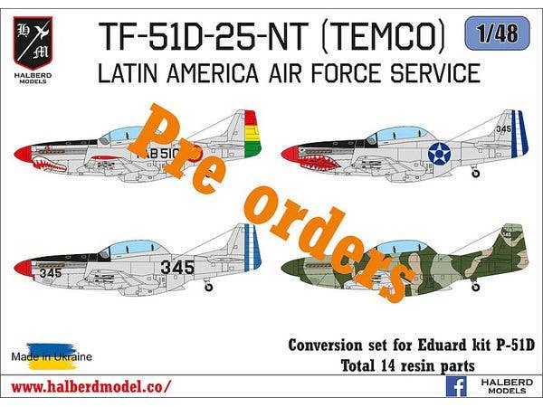 1/48 TF-51-25-NT 中米空軍 改造セット (エデュアルド用)
