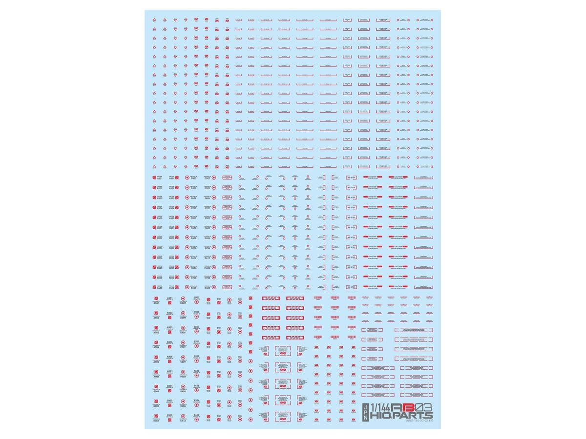 1/144 RB03 コーションデカール レッド & グレー (1枚入)