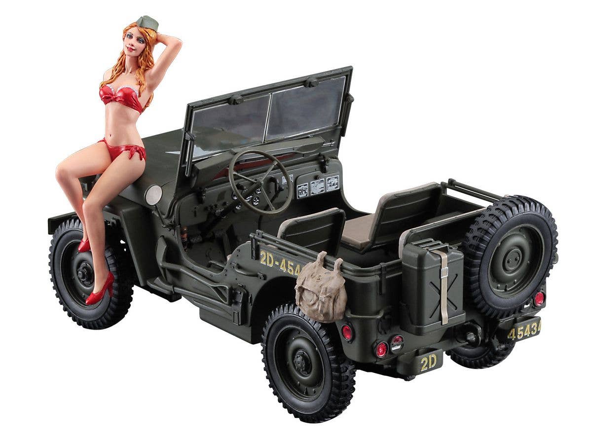 1/24 1/4トン 4x4トラック w/ブロンドガールズフィギュア
