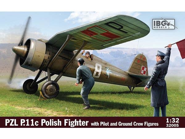 1/32 1/32 PZL P.11c 戦闘機w/フィギュアセット