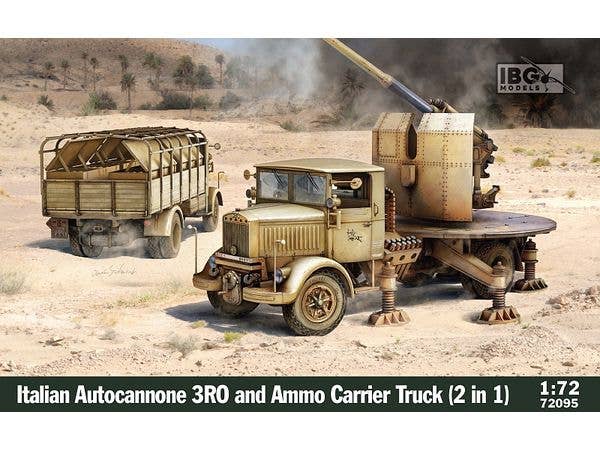 1/72 イタリア 3Ro 対空自走砲 90/53型 w/3Ro 弾薬運搬トラック (2台セット)