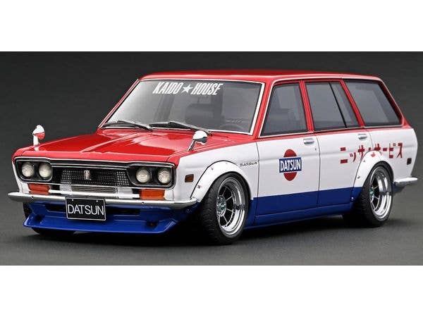 1/18 Datsun Bluebird (510) Wagon Red/White/Blue