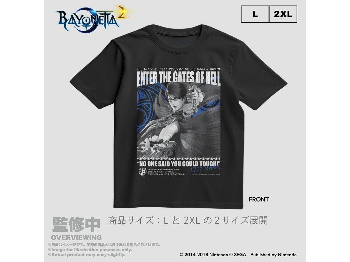 ベヨネッタ2 The Gates of Hell x いいじゃん フロントプリントシャツ L