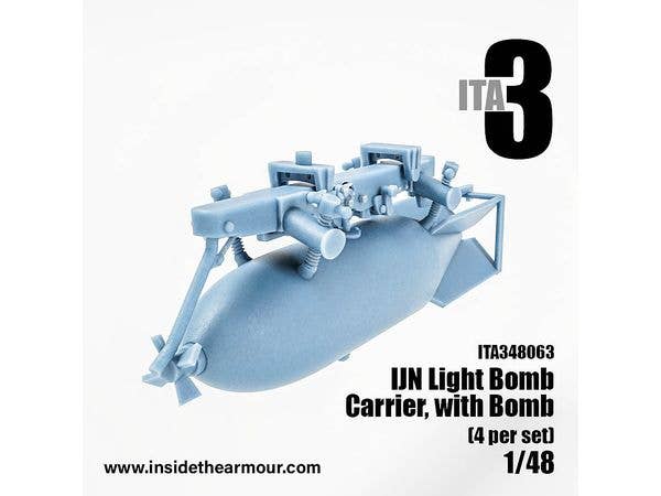 1/48 日本海軍機用軽爆弾架w/爆弾 (九九艦爆/零戦等用) (4個入り)