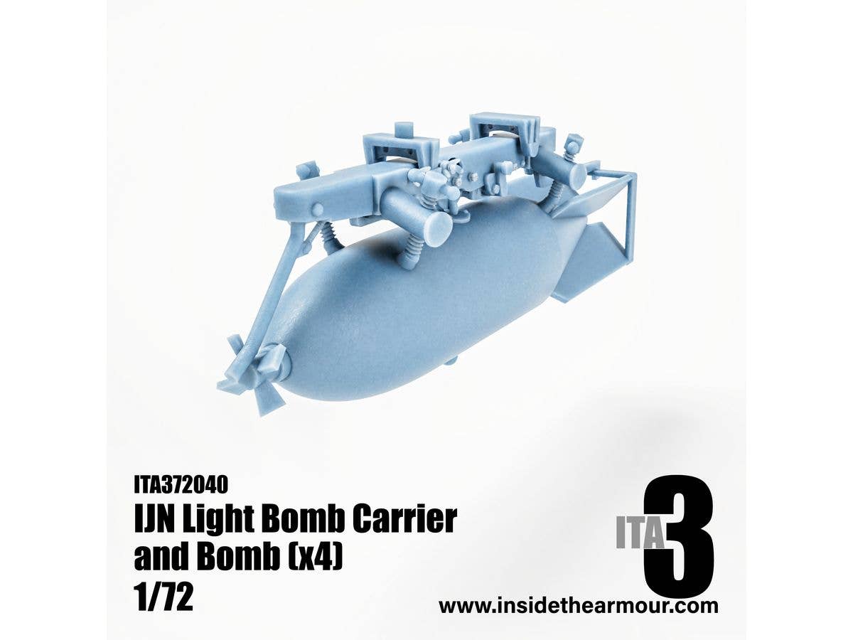 1/72 日本海軍機用軽爆弾架w/爆弾 (九九艦爆/零戦等用) (4個入り)
