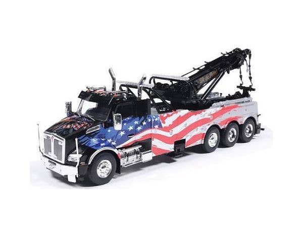 1/43 ケンワース T880 レッカー車 ブラック/アメリカ国旗デザイン
