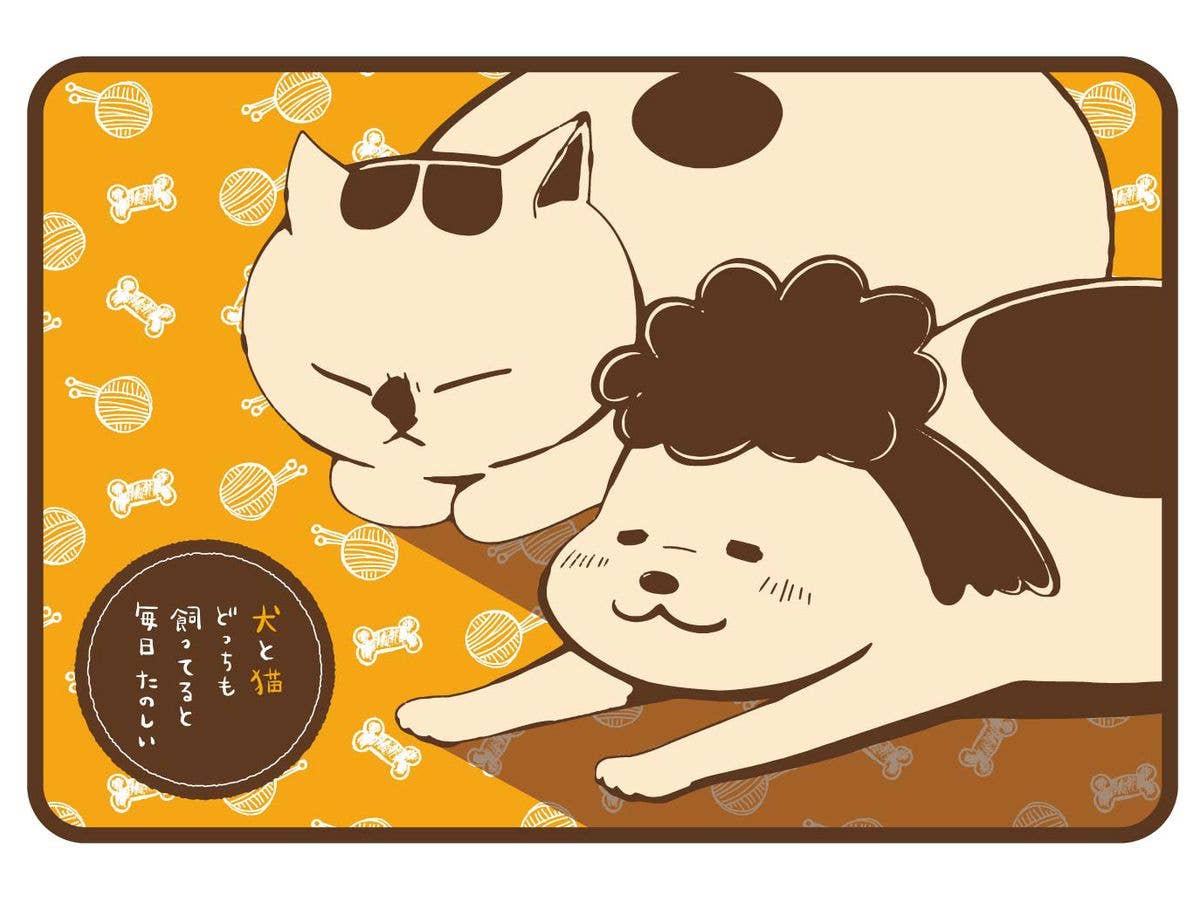 犬と猫どっちも飼ってると毎日たのしい ブランケット おひるね