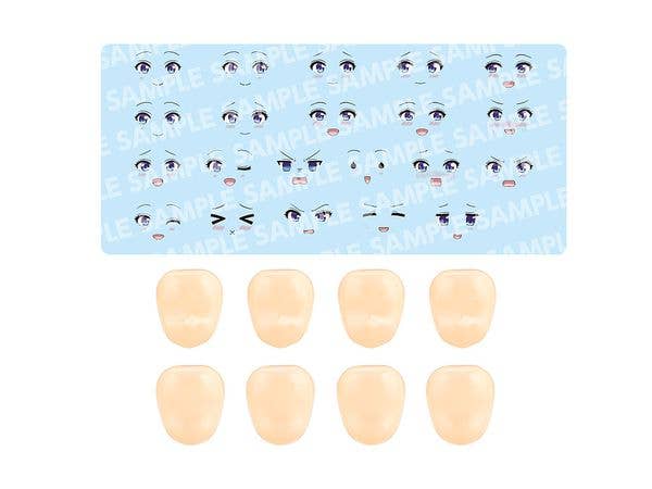 1/10 カスタマイズフェイス & デカールセット Vol.10 らぐほのえりかデザイン 佐伯リツカ用A