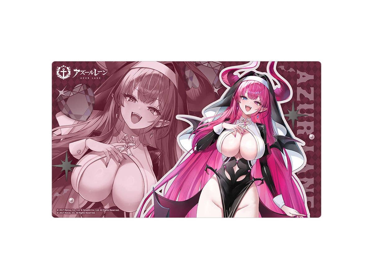 アズールレーン: 描き下ろしラバーマット (メークレンブルク / サキュバスシスター)