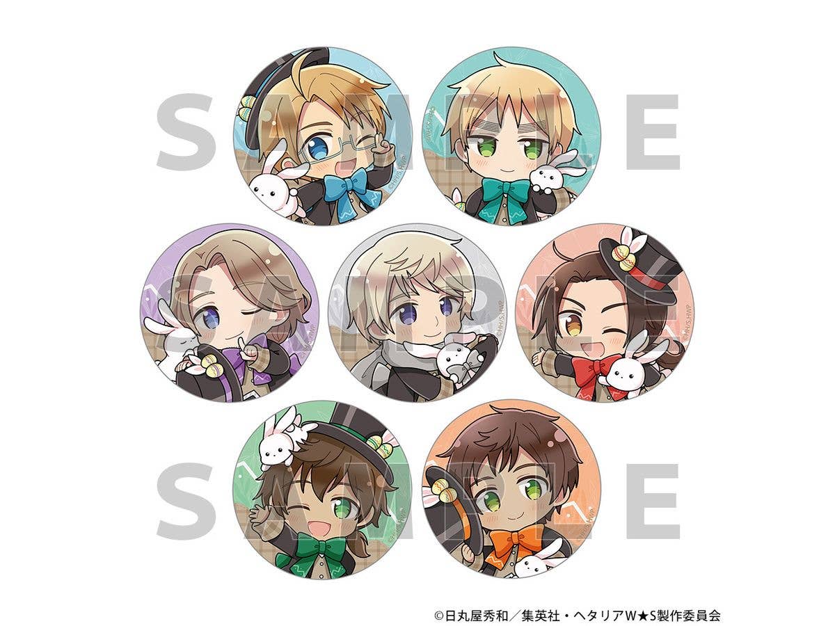 ヘタリア World Stars: トレーディング缶バッジ (イースター / ver.B) 1Box 7pcs