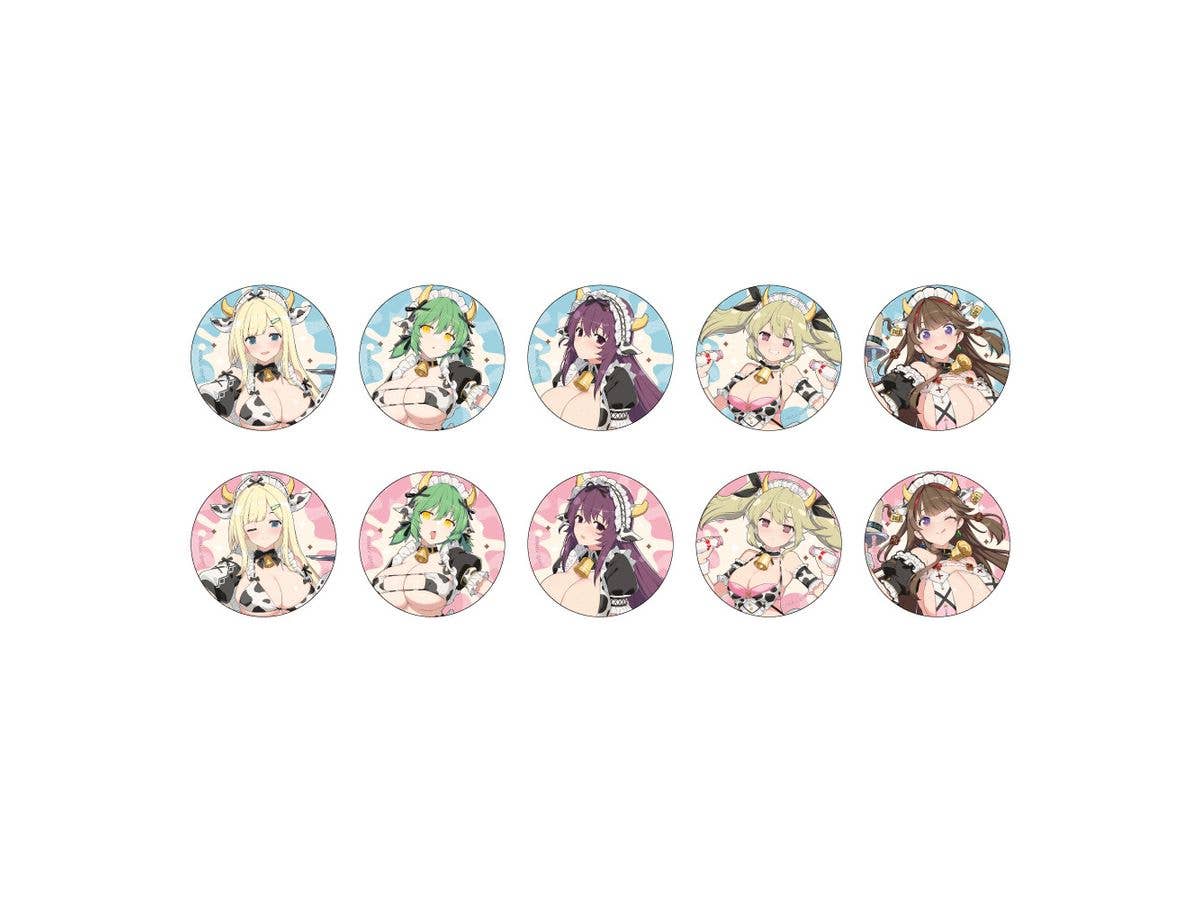 シノビマスター 閃乱カグラ NEW LINK: 描き下ろしトレーディング缶バッジ (ミルキーメイド) 1Box 10pcs