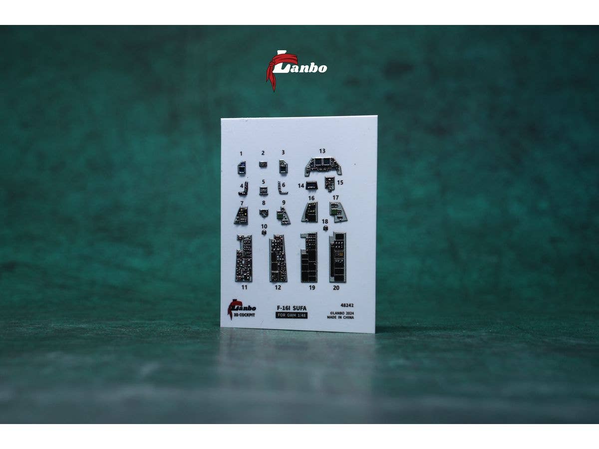 1/48 F-16I スーファ 内装3Dデカール(グレートウォール用)