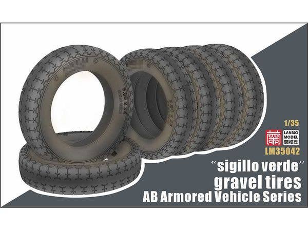 1/35 イタリア軍 アウトブリンダ ABシリーズ用タイヤ: シジーロ ヴェルデ グラベルタイヤ