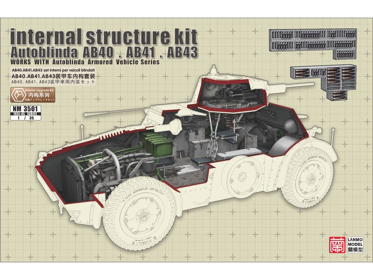 1/35 イタリア軍 アウトブリンダ AB40/41/43用内装セット