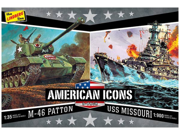 アメリカン・アイコン 1/35アメリカ陸軍M46パットン&1/900アメリカ海軍戦艦ミズーリセット