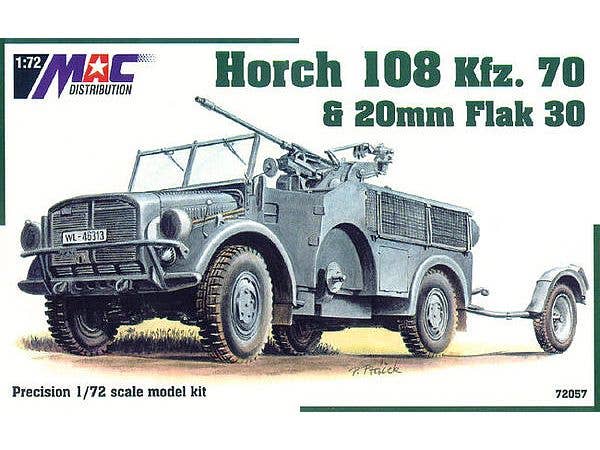 1/72 ドイツ・ホルヒ 108 /Kfz.70 四輪駆動車両w/20mm Flak 30