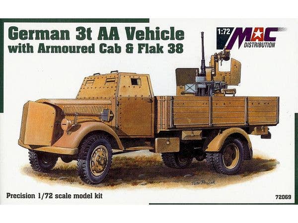 1/72 ドイツ 3トン 4×2 装甲トラック w/Flak 38